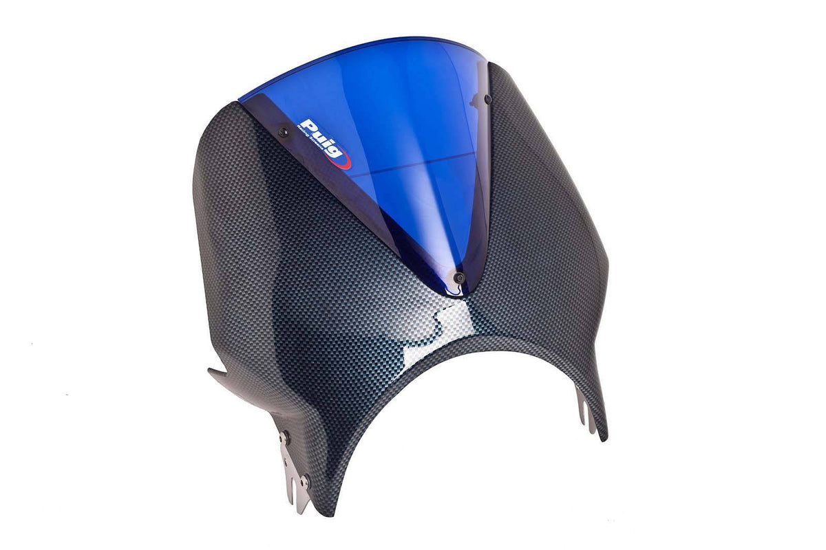 PUIG CUPOLINO UNIV. VISION PER YAMAHA XJR1300 04-06 CARBON-BLU