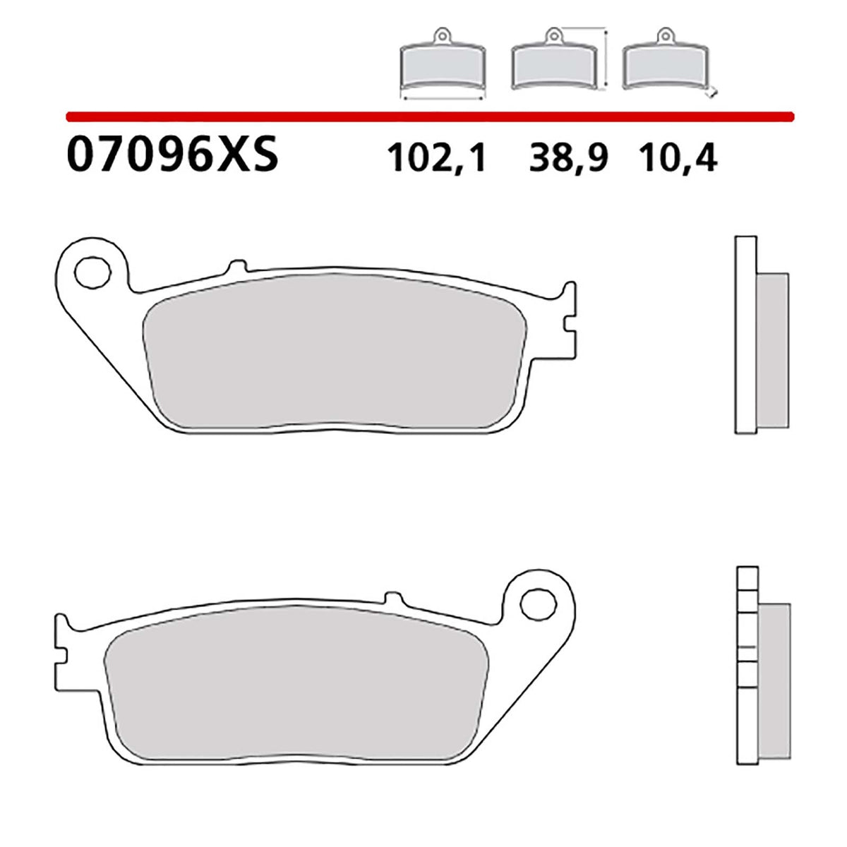 BREMBO KIT PASTIGLIE FRENO ANT. MONTA SU YAMAHA X-MAX ABS 400 14-17-07096XS