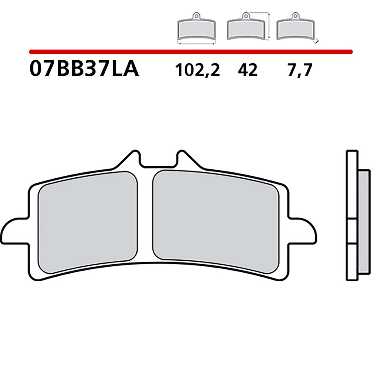 BREMBO KIT PASTIGLIE FRENO ANT. MONTA SU KTM SUPERDUKE R 1290 2019-07BB37LA