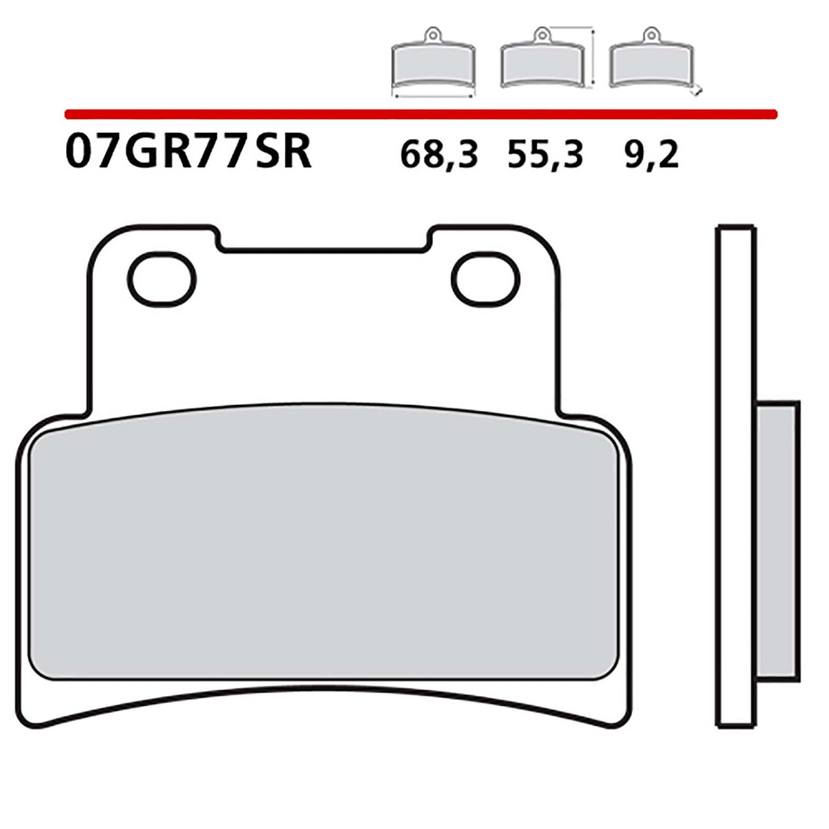 BREMBO KIT PASTIGLIE FRENO ANT. MONTA SU APRILIA RS 125 06-10-07GR77SR