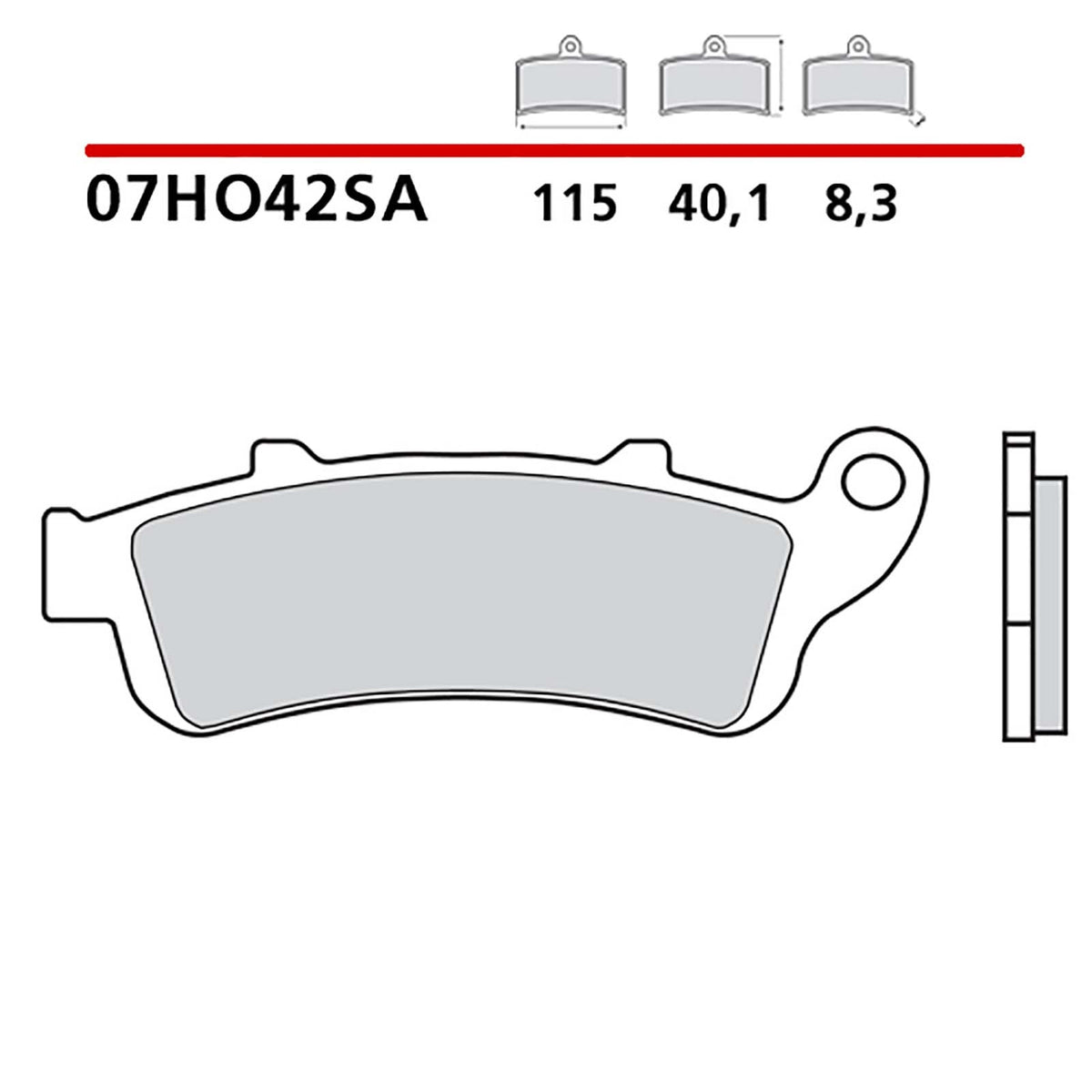 BREMBO KIT PASTIGLIE FRENO ANT. MONTA SU HONDA VFR/ABS 800 02-05-07HO42SA