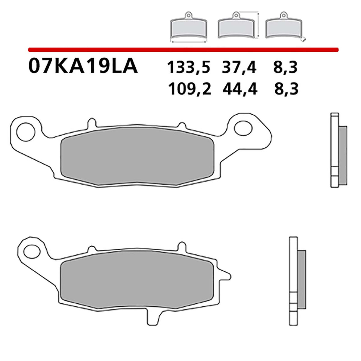 BREMBO KIT PASTIGLIE FRENO ANT. MONTA SU SUZUKI GSF BANDIT 600 00-04-07KA19LA