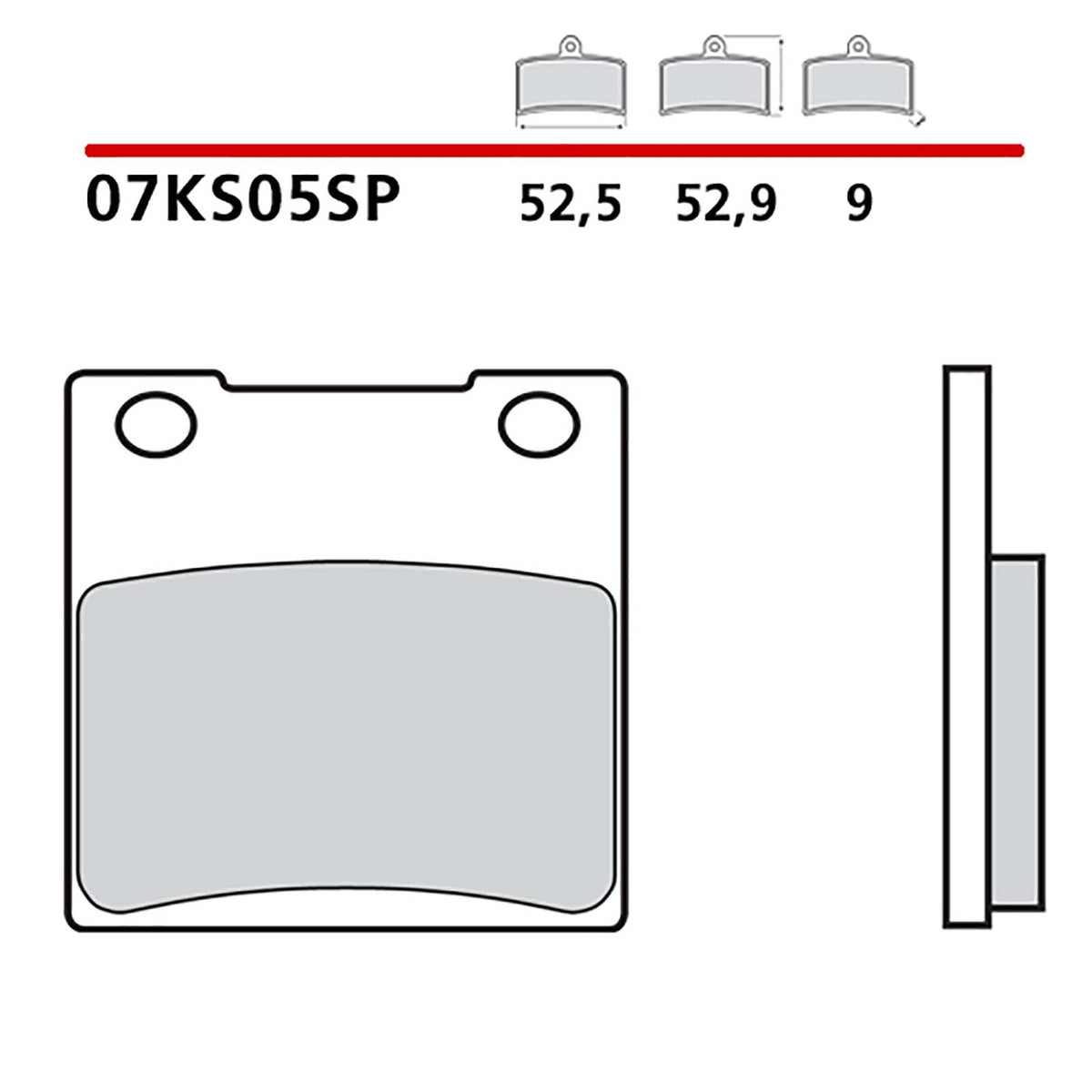 BREMBO KIT PASTIGLIE FRENO POST. MONTA SU SUZUKI GSX-R 600 98-00-COD.07KS05SP