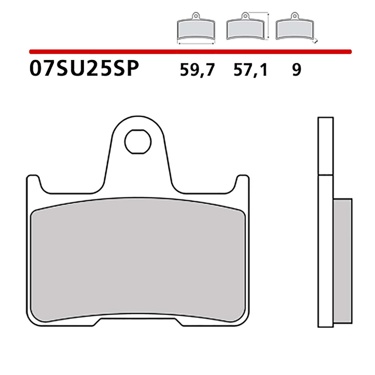 BREMBO KIT PASTIGLIE FRENO POST. MONTA SU SUZUKI GSX-R 1000 03-04-COD.07SU25SP