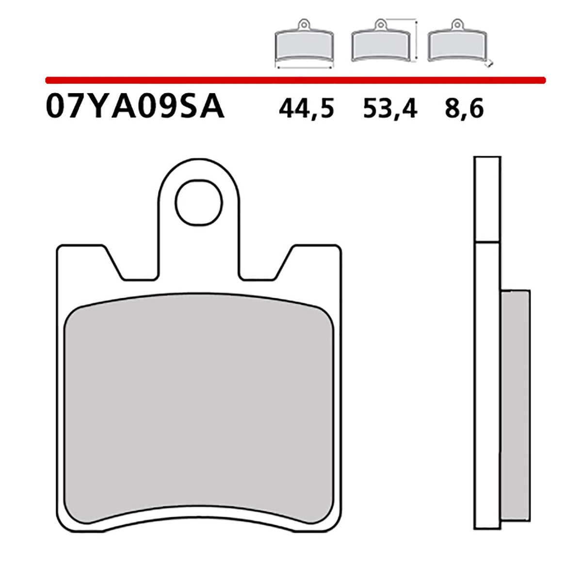 BREMBO KIT PASTIGLIE FRENO ANT. MONTA SU YAMAHA FJR ABS 1300 06-12-07YA09SA