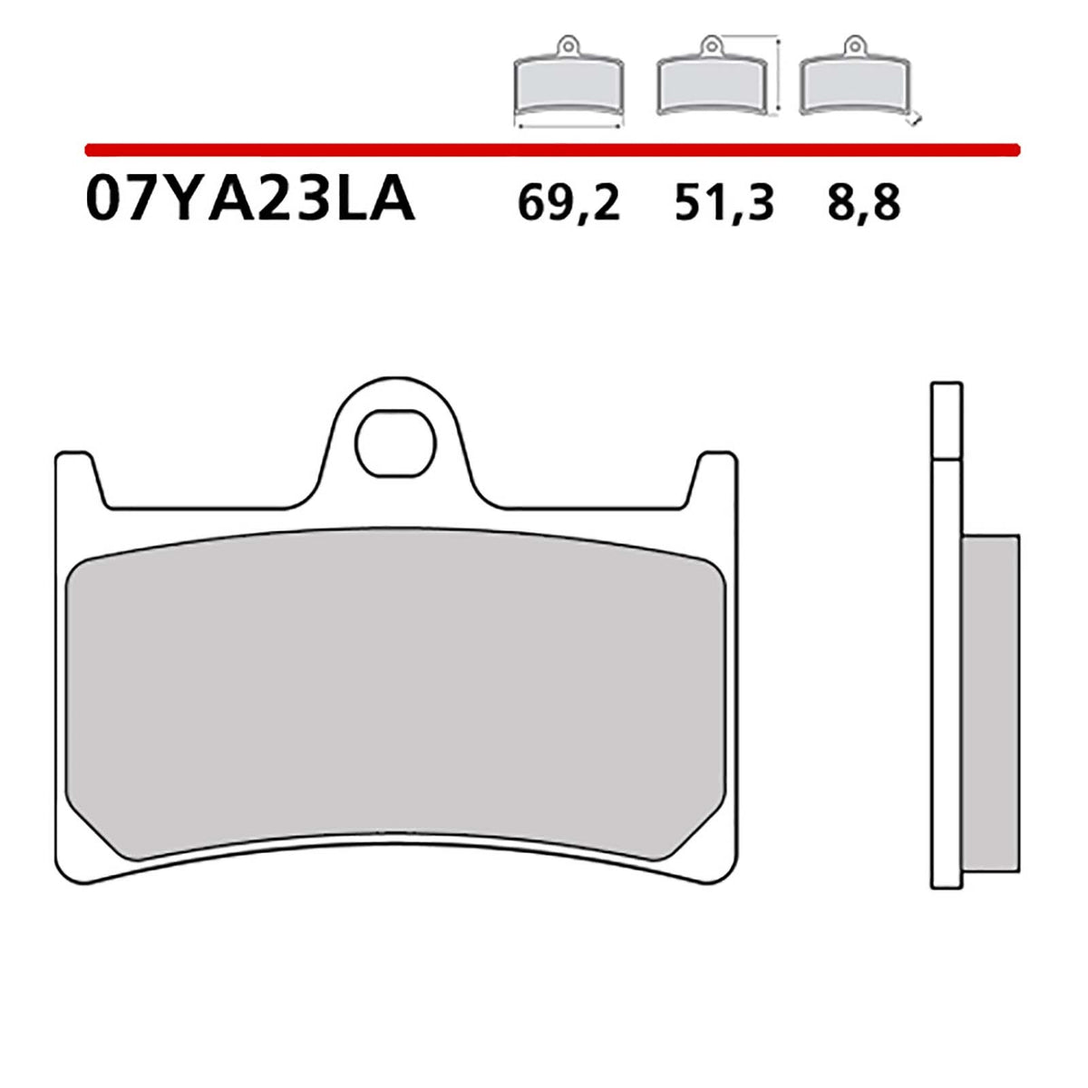 BREMBO KIT PASTIGLIE FRENO ANT. MONTA SU YAMAHA BT BULLDOG 1100 02-06-07YA23LA