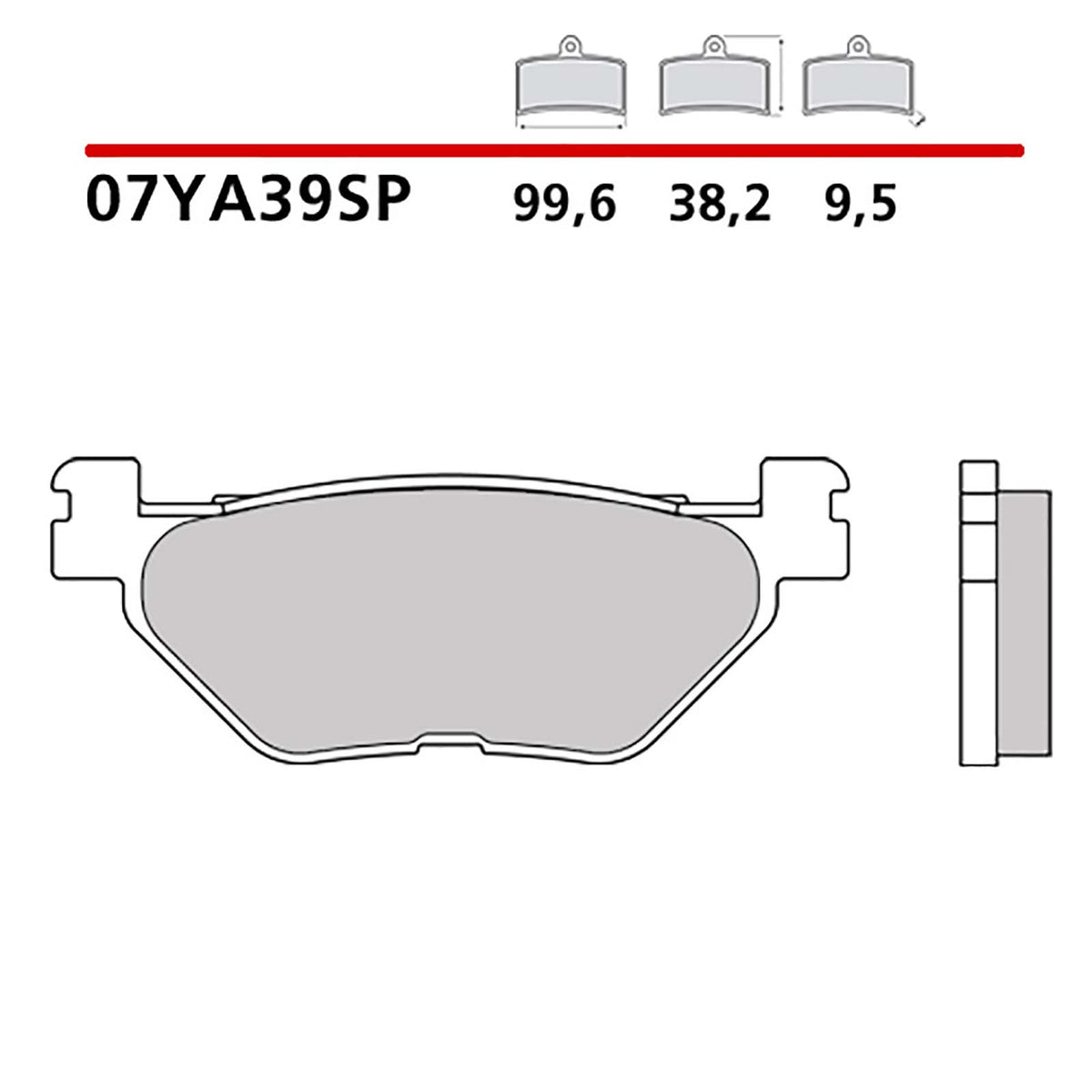 BREMBO KIT PASTIGLIE FRENO POST. MONTA SU YAMAHA SCR 950 17-20-COD.07YA39SP