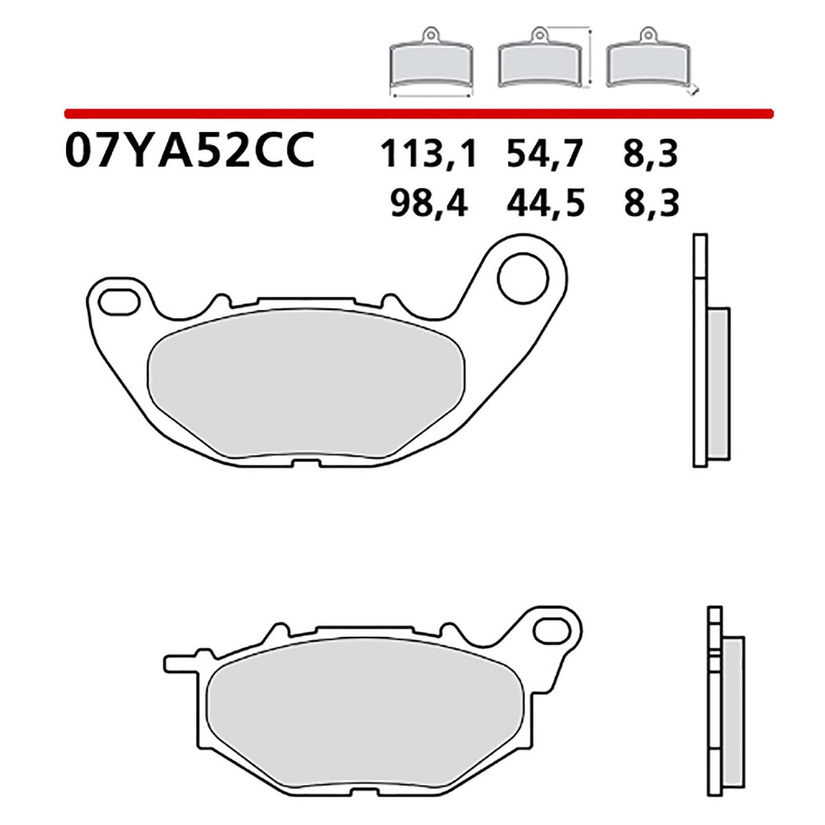 BREMBO KIT PASTIGLIE FRENO ANT. MONTA SU YAMAHA MT-03 300 2020-07YA52CC