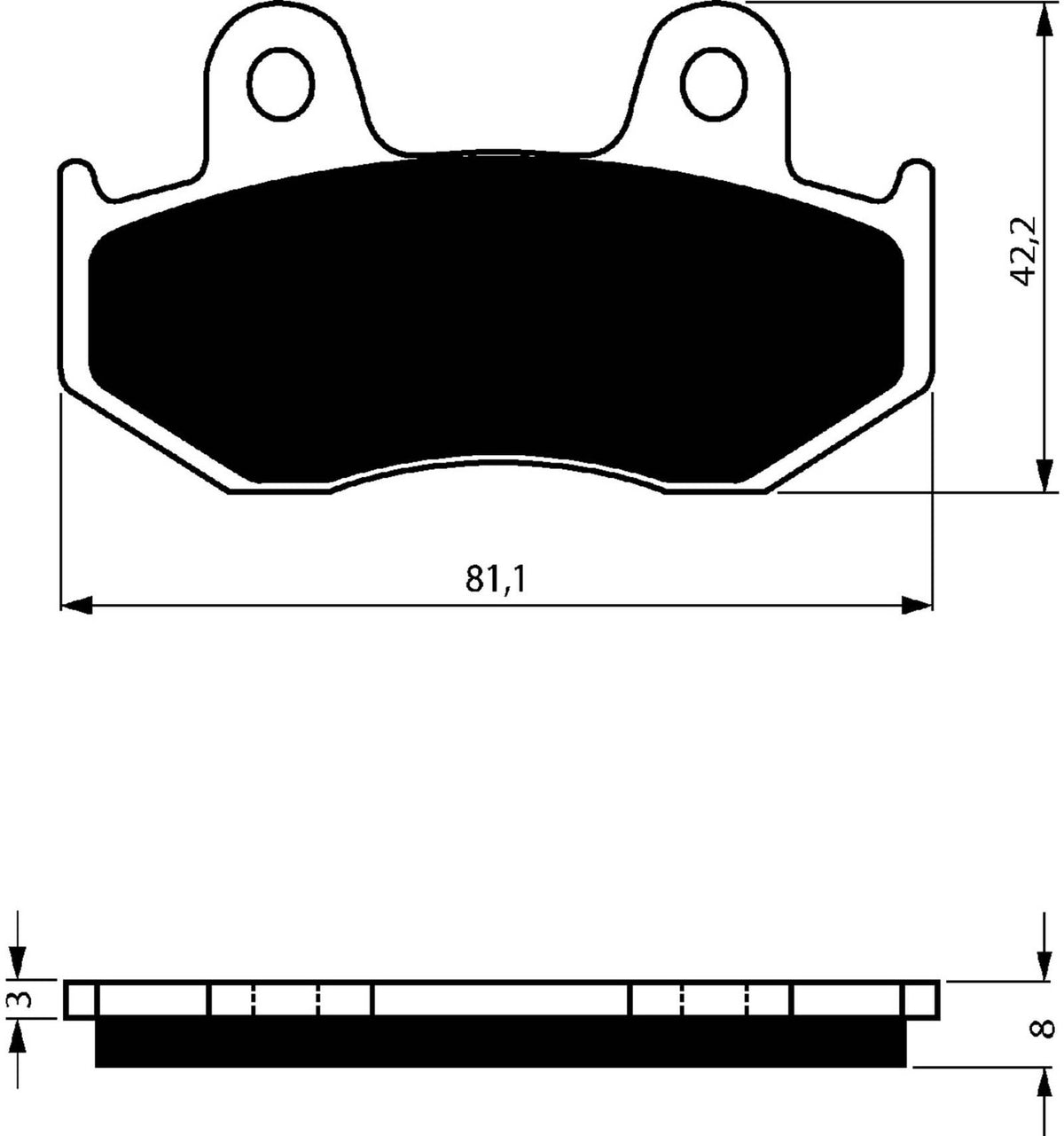 GOLDFREN PASTIGLIA FRENO SINTERIZZATA MESCOLA AD HONDA 150 SH 1-8 01-04-OFFERTA