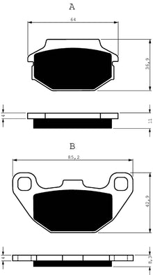 GOLDFREN PASTIGLIA FRENO SINTERIZZATA MESCOLA AD KYMCO 125 DJ S 2013-OFFERTA