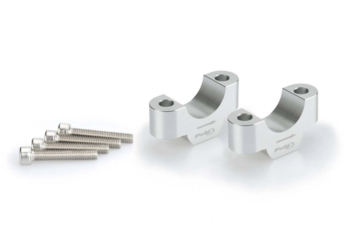 PUIG RISERS PER MANUBRI PER BMW R1200 GS RALLYE 17-18 SILVER-20308P