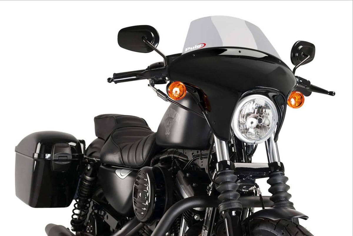 PUIG CUPOLINO BATWING SML TOURING PER HARLEY D. SPORTSTER XL883N IRON 09-12 FUME CHIARO