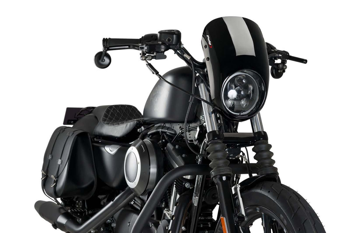 PUIG CUPOLINO SEMICARENATO ANARCHY PER HARLEY D. SPORTSTER XL883N IRON 13-20 NERO
