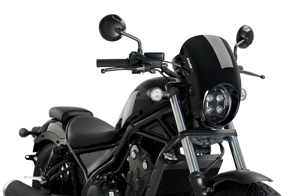 PUIG CUPOLINO SEMICARENATO ANARCHY PER HONDA CMX500 SE REBEL 20-24 NERO