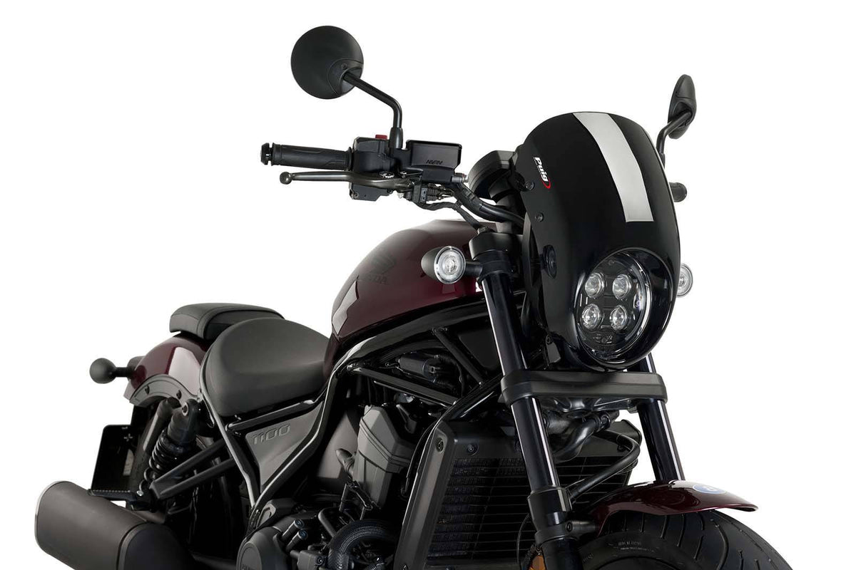 PUIG CUPOLINO SEMICARENATO ANARCHY PER HONDA CL500 23-25 NERO