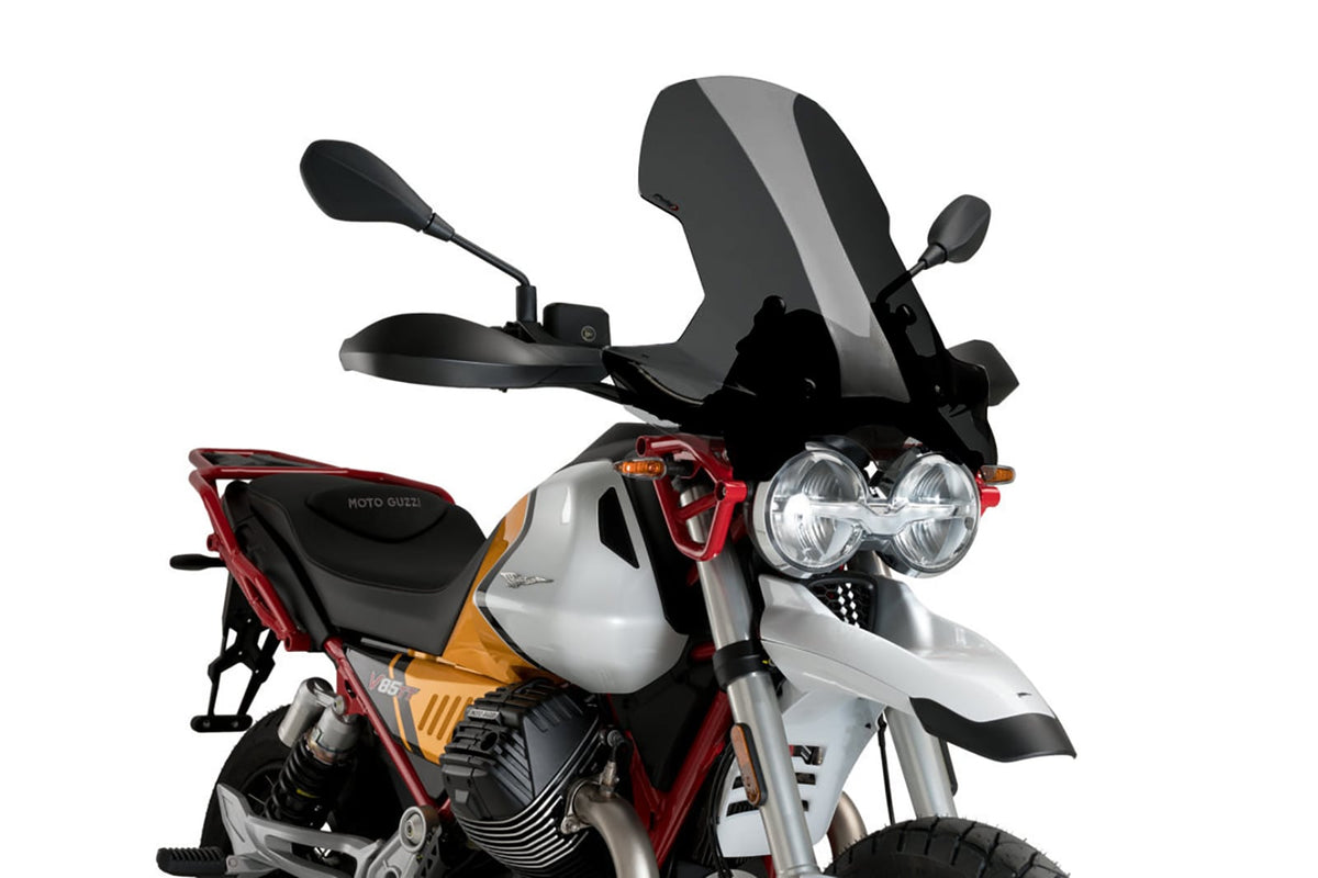 PUIG CUPOLINO TOURING PER MOTO GUZZI V85 EVOCATIVE GRAPHICS 21-23 FUME SCURO