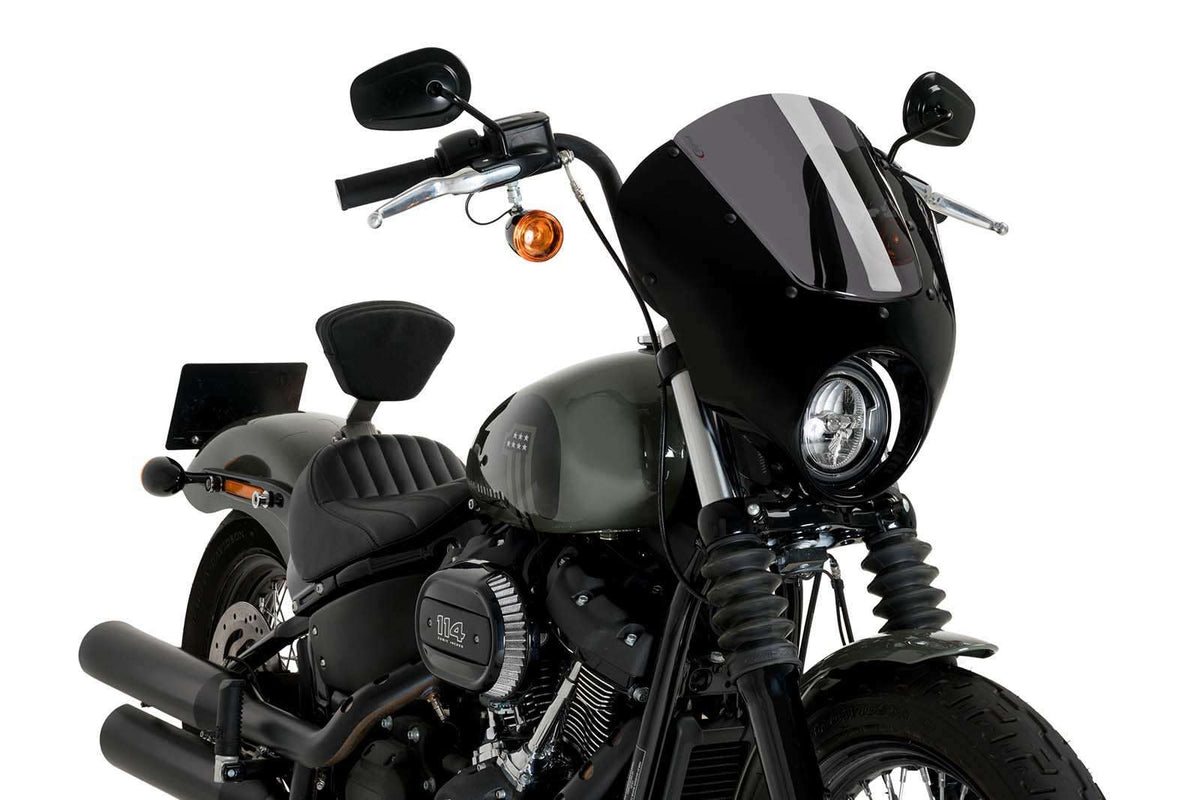 PUIG CUPOLINO SEMICARENATO DARK NIGHT PER HARLEY D. SOFTAIL STREET BOB FXBB 18-25 FUME SCURO