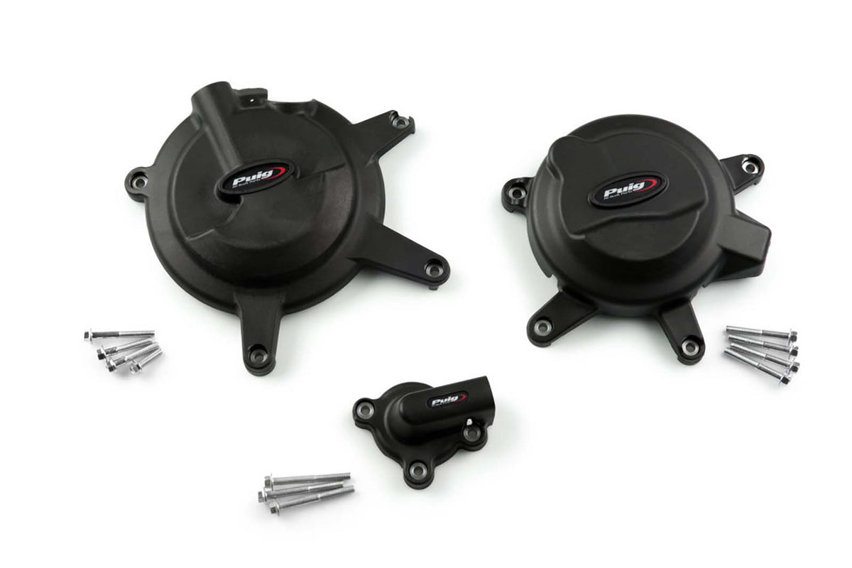 PUIG PROTEZIONE CARTER MOTORE TRACK PER CAMPIONATO PER KAWASAKI NINJA 400 23-24 NERO