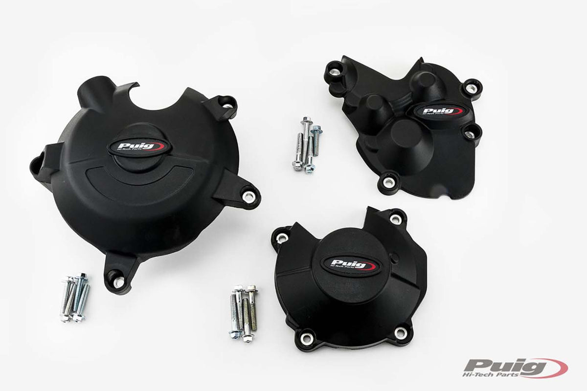 PUIG PROTEZIONE CARTER MOTORE TRACK PER CAMPIONATO KAWASAKI ZX-6R NINJA 24-25 NERO