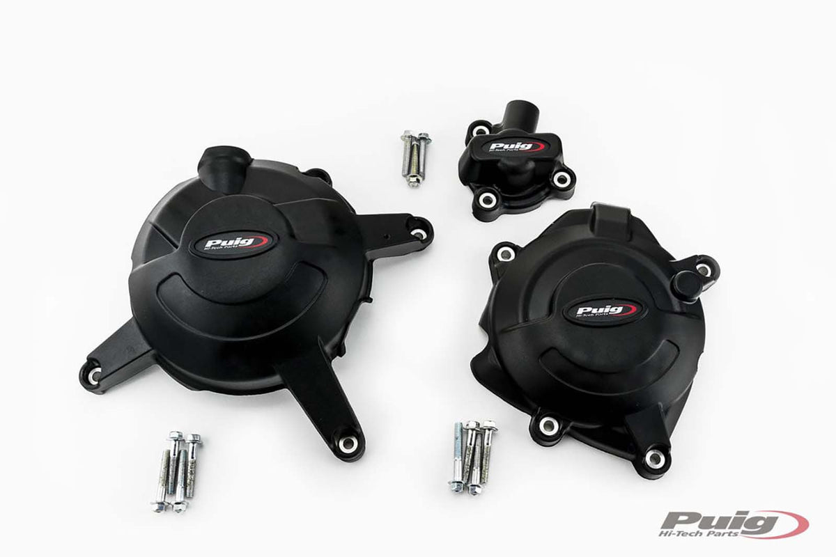 PUIG PROTEZIONE CARTER MOTORE TRACK PER CAMPIONATO PER YAMAHA YZF-R3 22-24 NERO