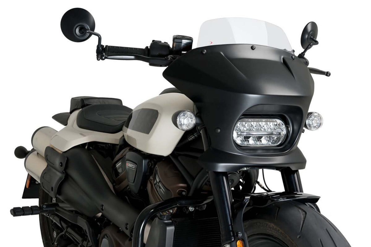 PUIG CUPOLINO SEMICARENATO FURY TOURING PER HARLEY D. SPORTSTER S RH1250S 21-24 TRASPARENTE-21588W
