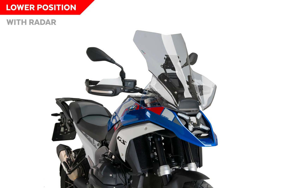 PUIG CUPOLINO TOURING PLUS CON RADAR PER BMW R1300 GS TROPHY 23-25 FUME CHIARO