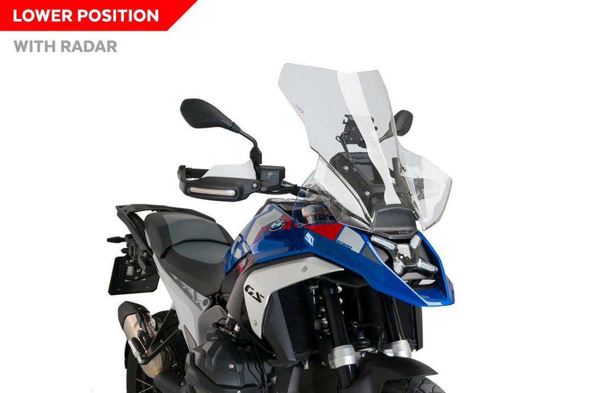PUIG CUPOLINO TOURING PLUS CON RADAR PER BMW R1300 GS 23-25 TRASPARENTE