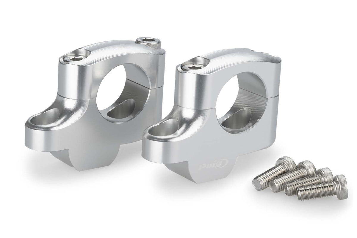 PUIG RISERS PULLBACK PER MANUBRI BMW R1200GS 08-12 SILVER-21801P