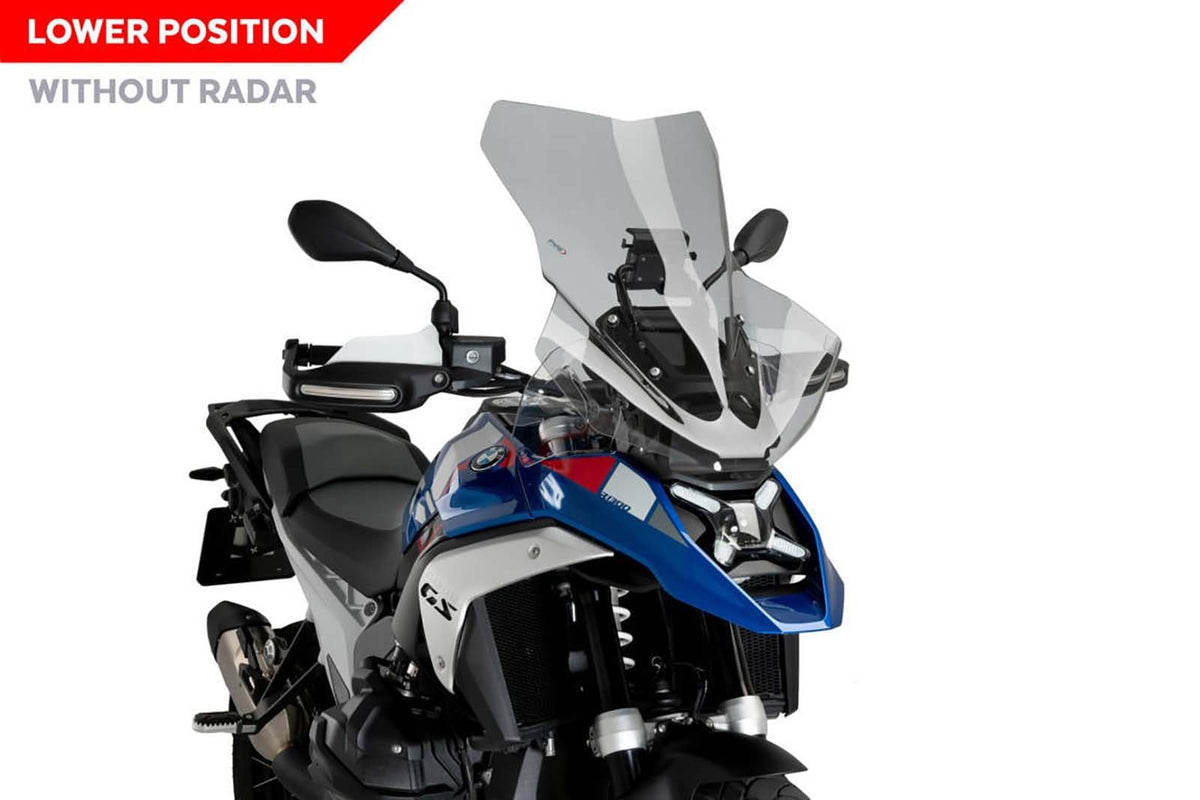 PUIG CUPOLINO TOURING PLUS SENZA RADAR PER BMW R1300 GS TROPHY 23-25 FUME CHIARO