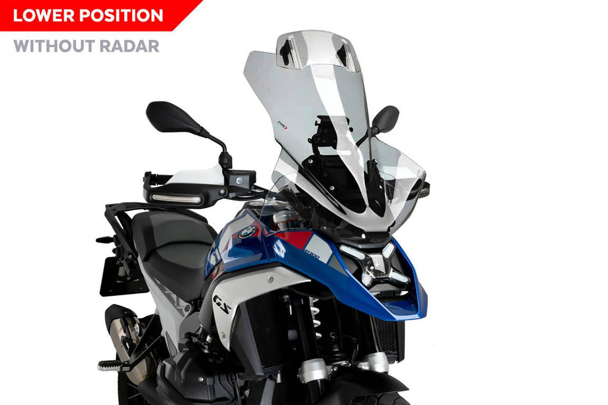 PUIG CUPOLINO TOURING PLUS-VISIERA SENZA RADAR PER BMW R1300 GS TRIPLE BLACK 23-25 FUME CHIARO