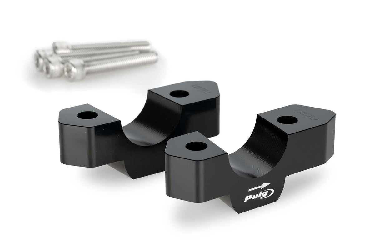 PUIG RISERS PER MANUBRI BMW R1300 GS TRIPLE BLACK 23-25 NERO-COD.21878N