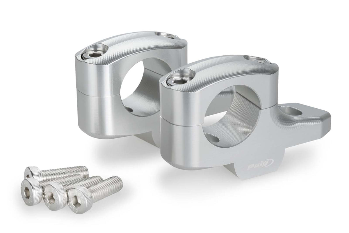 PUIG RISERS PULLBACK PER MANUBRI BMW R1300 GS OPTION 719 TRAMONTANA 23-25 SILVER-21882P