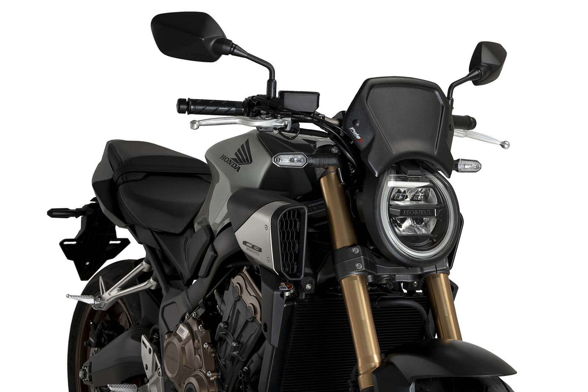 PUIG CARENATURA FRONTALE IN ALLUMINIO HONDA CB650R NEO SPORTS CAFE 24-25 NERO