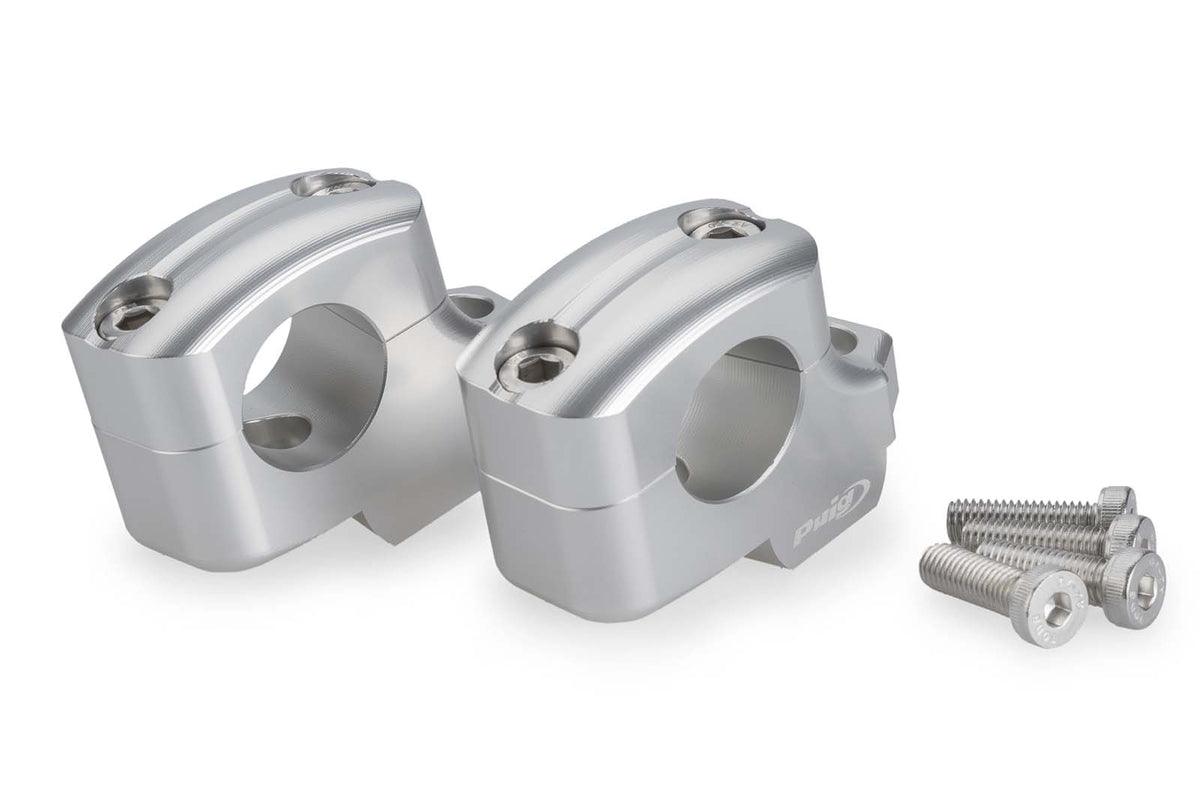 PUIG RISERS PULLBACK PER MANUBRI YAMAHA MT-09 Y-AMT 24-25 SILVER-22101P