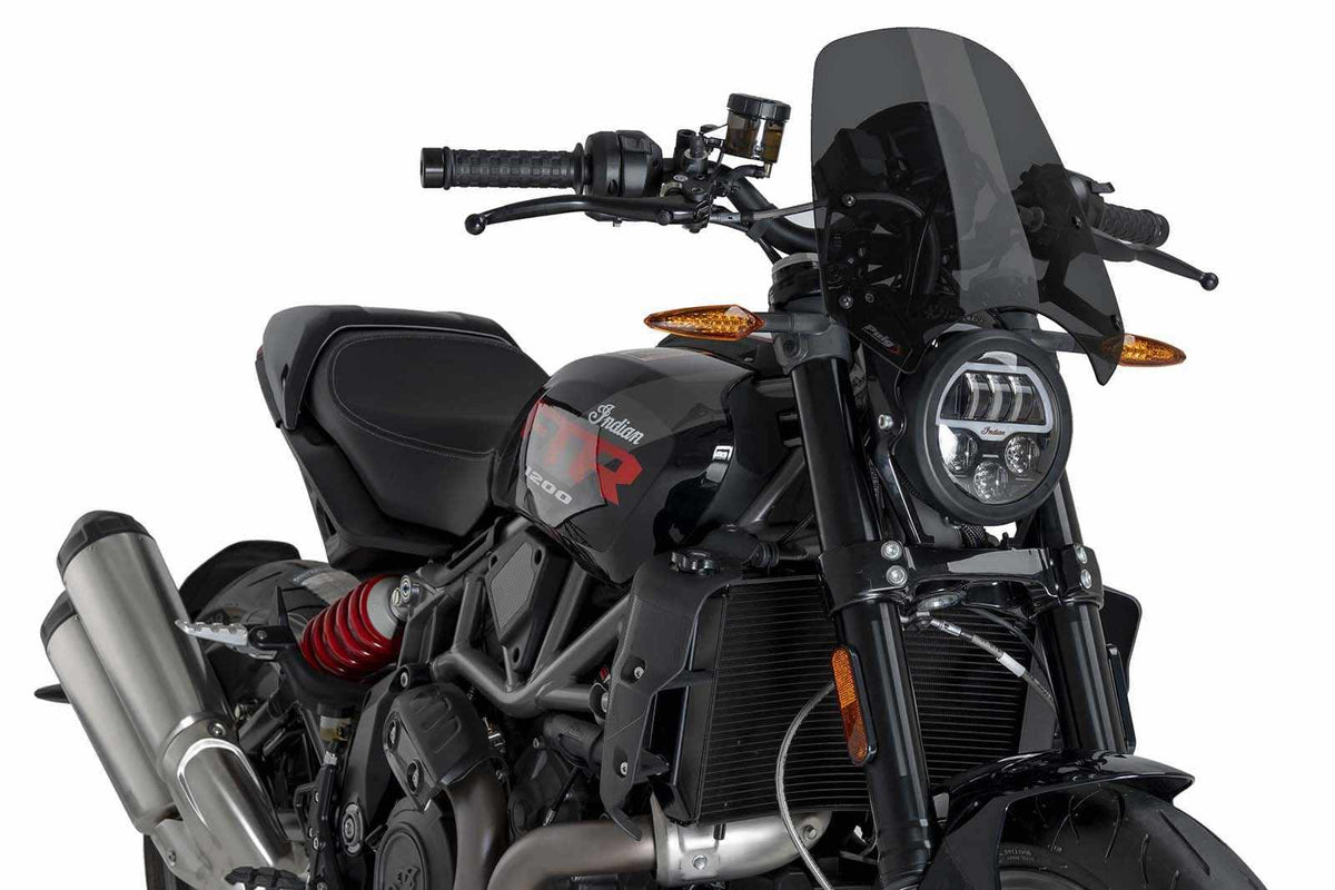 PUIG CUPOLINO NAKED N.G. SPORT PER INDIAN FTR1200 R CARBON 23-25 FUME SCURO