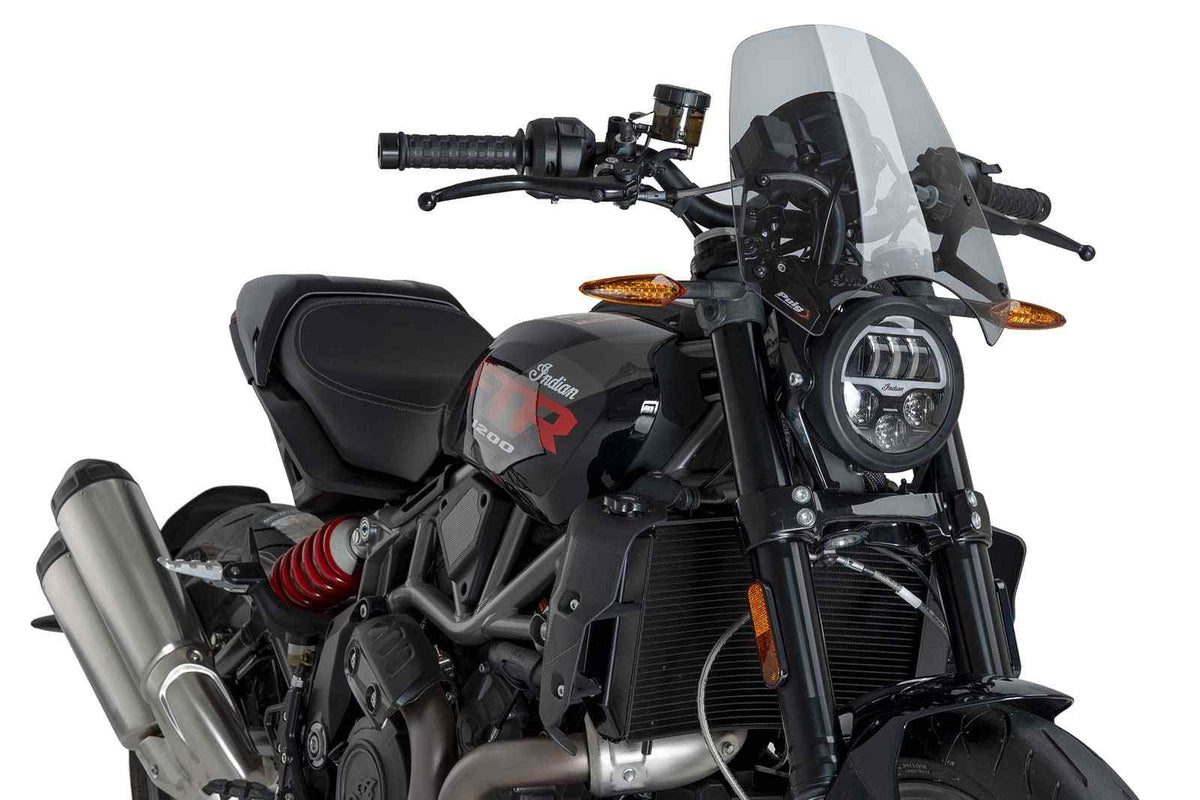 PUIG CUPOLINO NAKED N.G. SPORT PER INDIAN FTR1200 19-22 FUME CHIARO