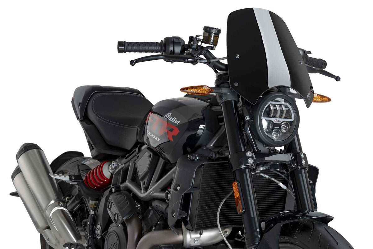 PUIG CUPOLINO NAKED N.G. SPORT PER INDIAN FTR1200 19-22 NERO