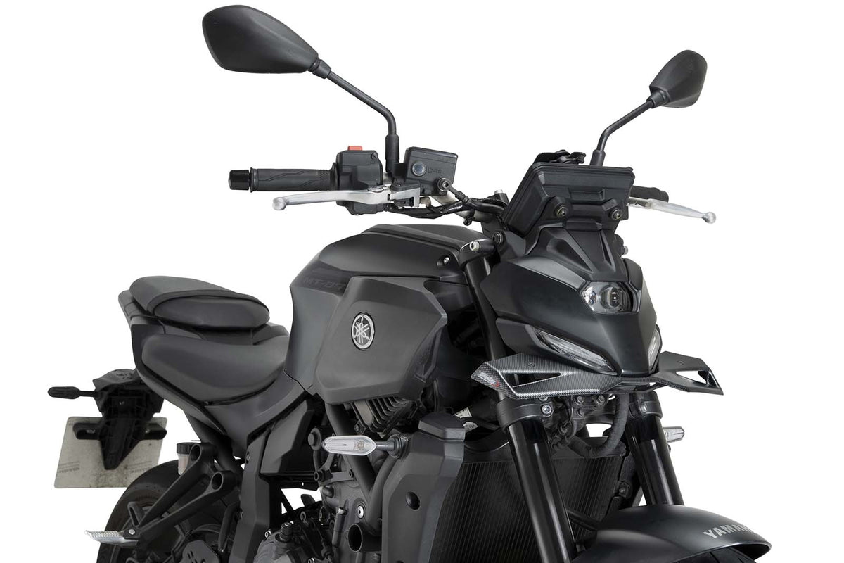 PUIG SPOILER ANTERIORE DOWNFORCE NAKED YAMAHA MT-07 Y-AMT 2025 CARBON LOOK