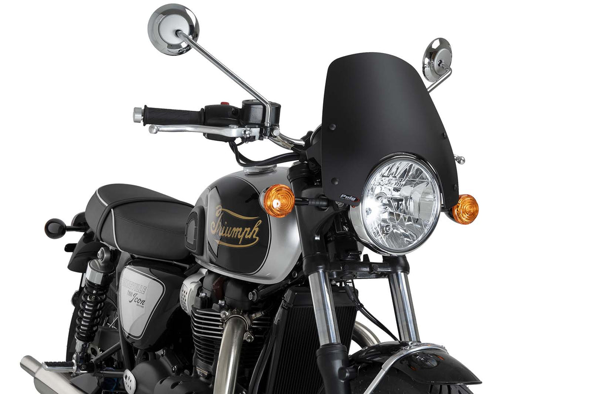 PUIG CUPOLINO NAKED N.G. SPORT PER TRIUMPH BONNEVILLE T100 02-16 NERO OPACO