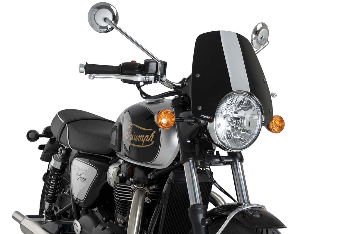 PUIG CUPOLINO NAKED N.G. SPORT PER TRIUMPH BONNEVILLE T100 17-21 NERO