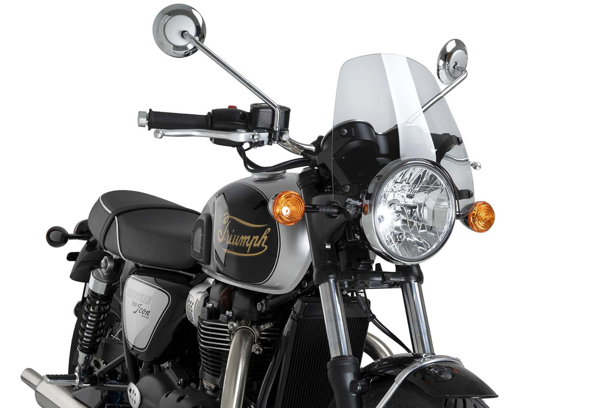 PUIG CUPOLINO NAKED N.G. SPORT PER TRIUMPH BONNEVILLE T100 02-16 TRASPARENTE