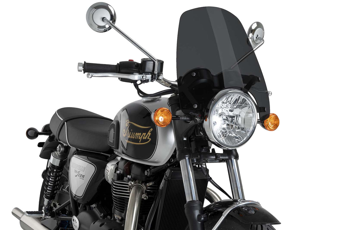 PUIG CUPOLINO NAKED N.G. TOURING PER TRIUMPH BONNEVILLE T120 BLACK 21-25 FUME SCURO