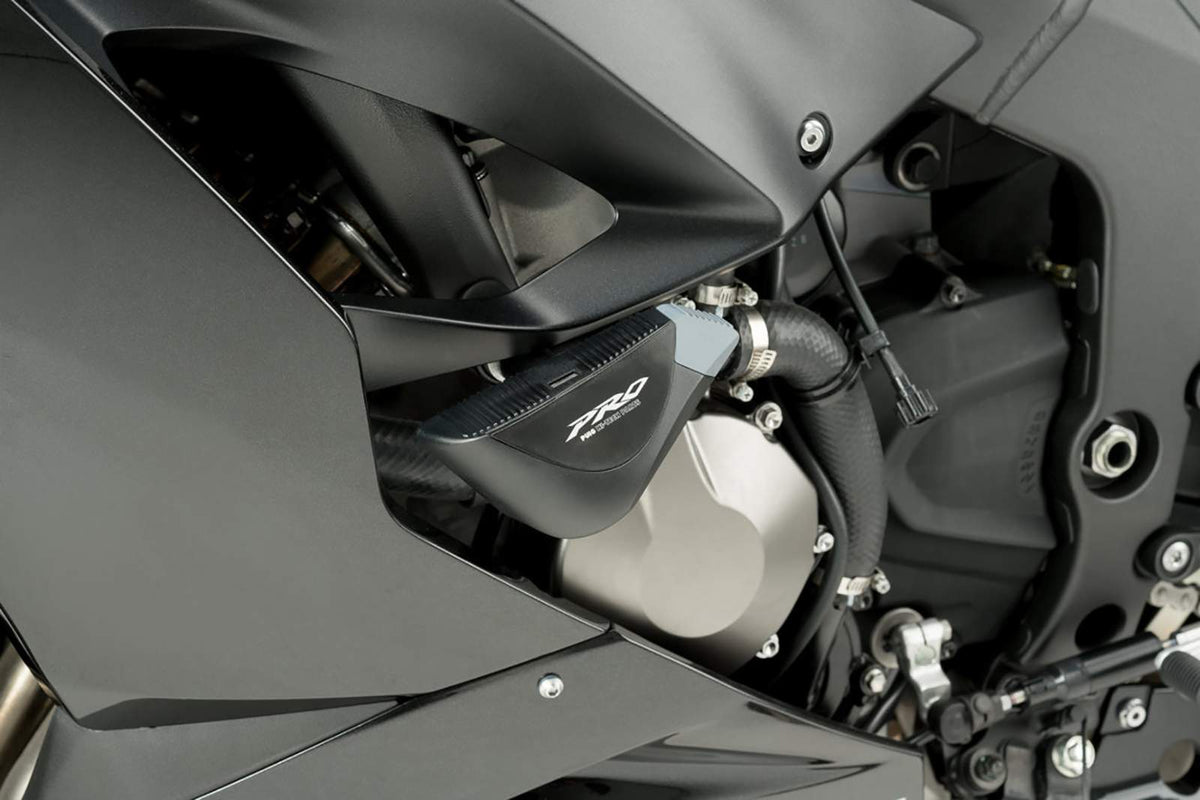 PUIG TAMPONI PARATELAIO MOD. PRO PER KAWASAKI ZX-6R NINJA 18-23 NERO