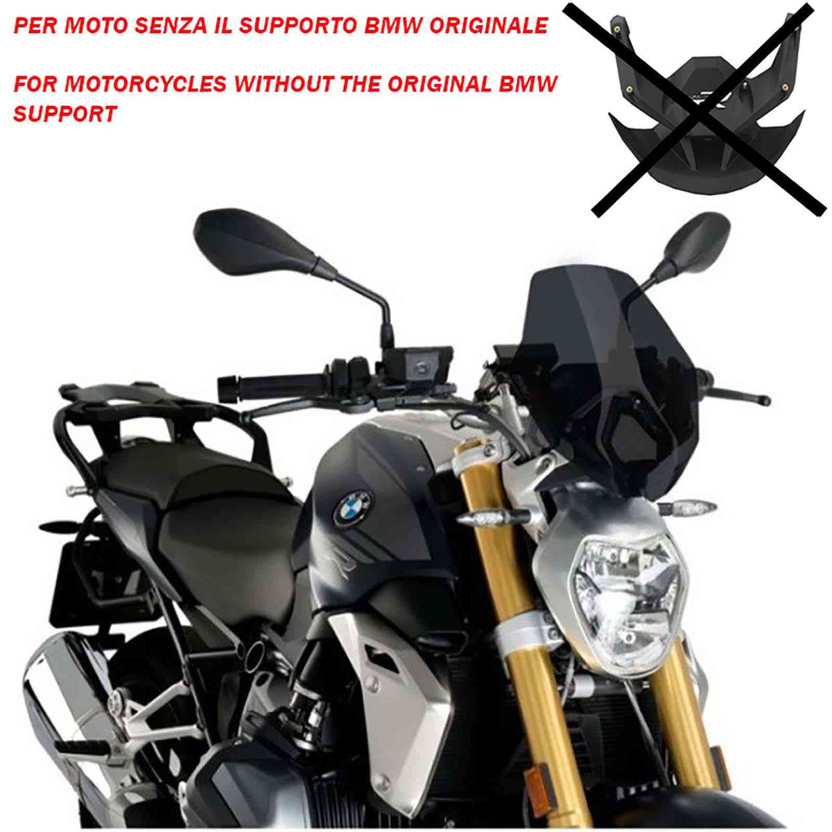 PUIG CUPOLINO NAKED N.G. SPORT PER BMW R1250 R 18-20 FUME SCURO