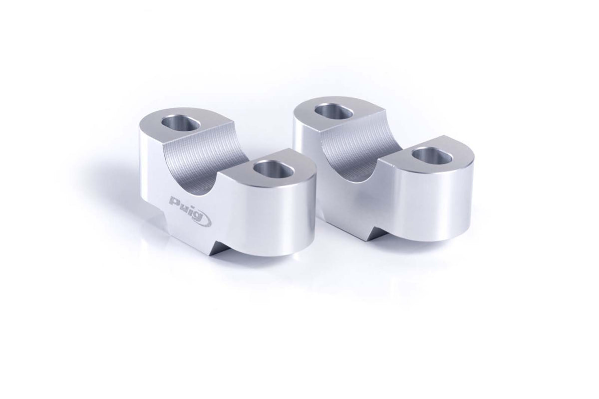 PUIG RISERS PER MANUBRI PER KAWASAKI Z400 23-24 SILVER-3671P