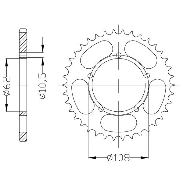 SGR CORONA S AC P428-D50 PER DERBI GPR 125 04/09