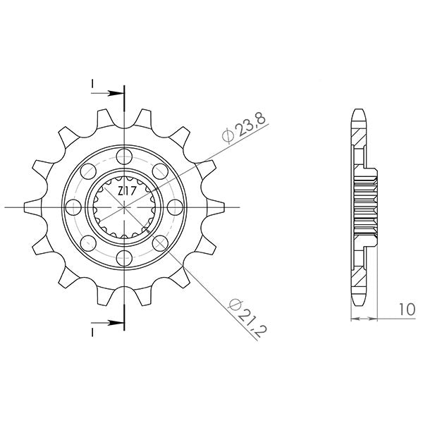 SGR PIGNONE S AC P520-D13 PER SUZUKI RMZ 4T 450 13-23