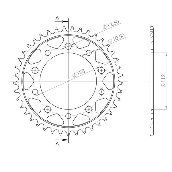 SGR CORONA S+2 AL P525-D44 PER HONDA CB F ABS 650 14-16