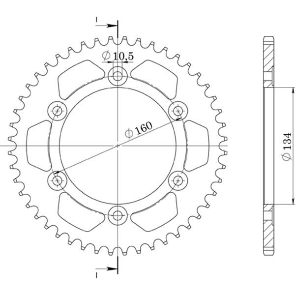 SGR CORONA S AL P525-D42 PER HONDA CBR RR 600 03-04