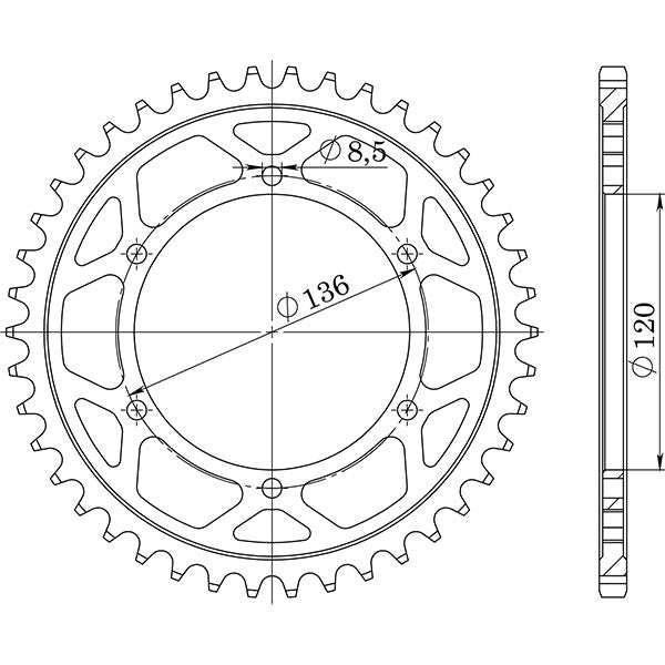 SGR CORONA S AC P530-D44 YAMAHA XJ900 87-92